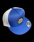 Text Snapback in White and Royal Blue Image 2