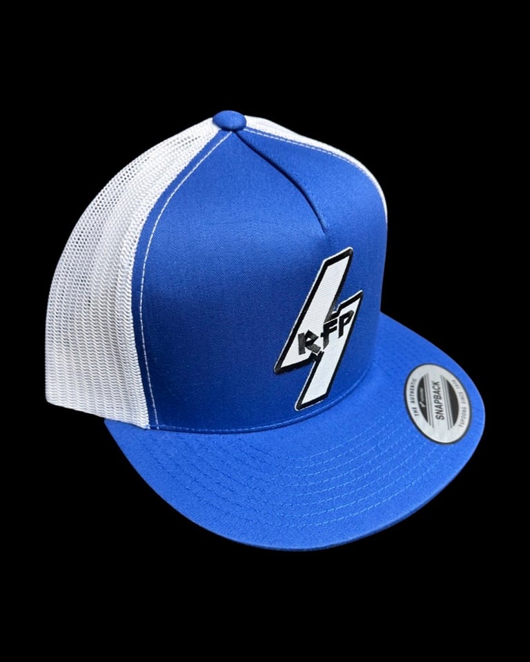 Bolt Snapback in Royal Blue and White Image 2