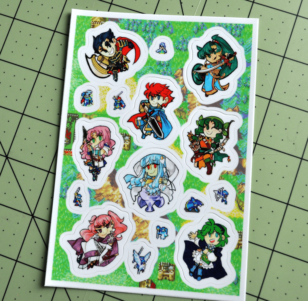 Image of Blazing and Binding Sword Sticker Sheets