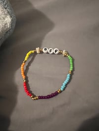 2pc Rainbow friendship bead bracelet
