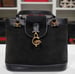 Image of Vtg. Gucci Blue Suede/Leather Handbag 