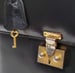 Image of Vtg. Gucci Black Leather Kelly Style Handbag 