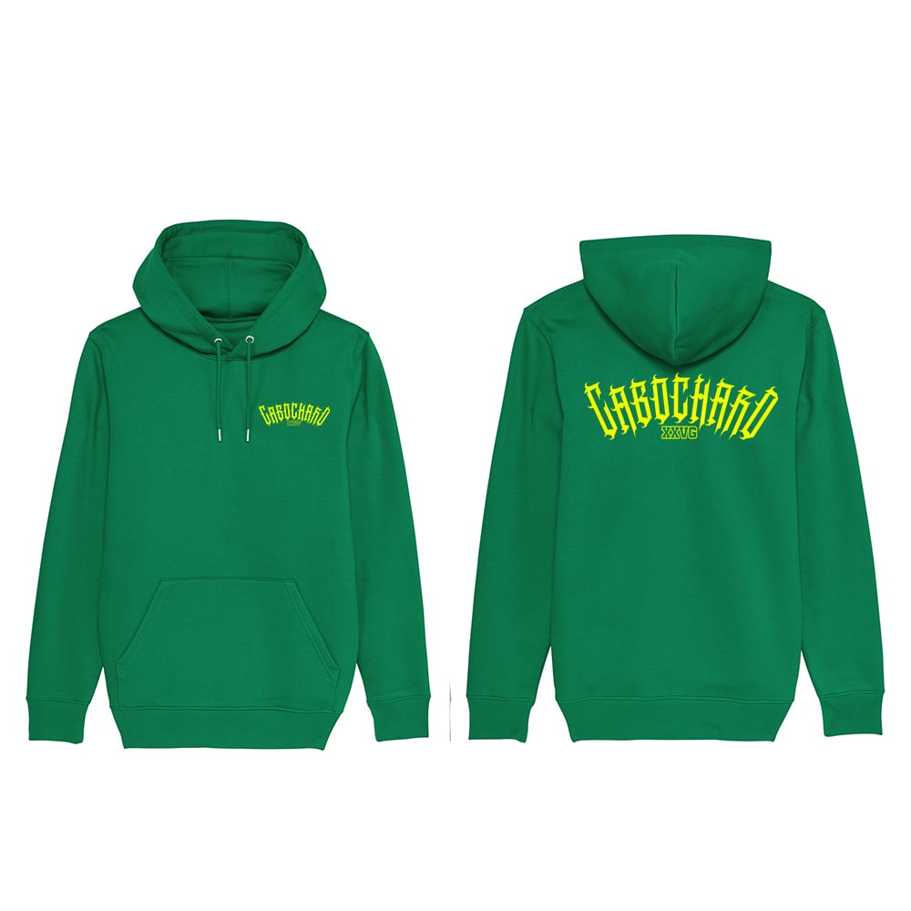 Image of SWEAT-SHIRT CAPUCHE UNISEX VERT - LETTER