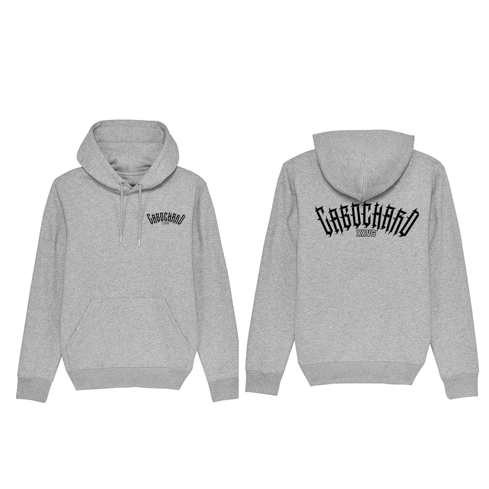 Image of SWEAT-SHIRT CAPUCHE UNISEX  GRIS CHINÉ - LETTER