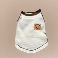 Teddy Bear Waffle Shirt (white)