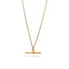 Gold T-bar necklace