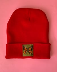 Image 1 of Butterfly Beanie in Red