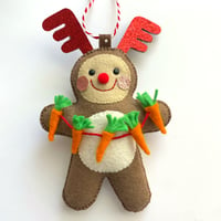 Image 2 of Gingerbread Rudie Decoration made to order