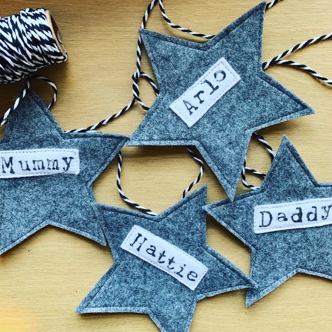 Family Name Star Garland