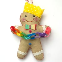 Image 2 of Gingerbread Man Party Time decoration made to order