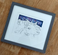 Image 1 of Moongoat Hubble - Framed original painting