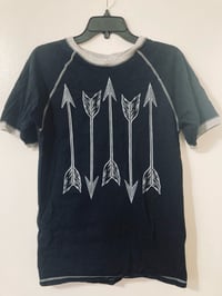 Image 1 of 'Arrows 2' Custom Upcycled Blockprint Tee