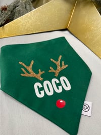 Image 2 of Reindeer - Personalised bandana 