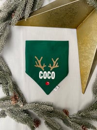 Image 1 of Reindeer - Personalised bandana 