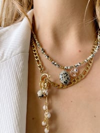 Image 3 of Collier SINAN // Jaspe dalmatien 