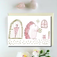 Image 5 of Carte de voeux *Hérisson à Noël*