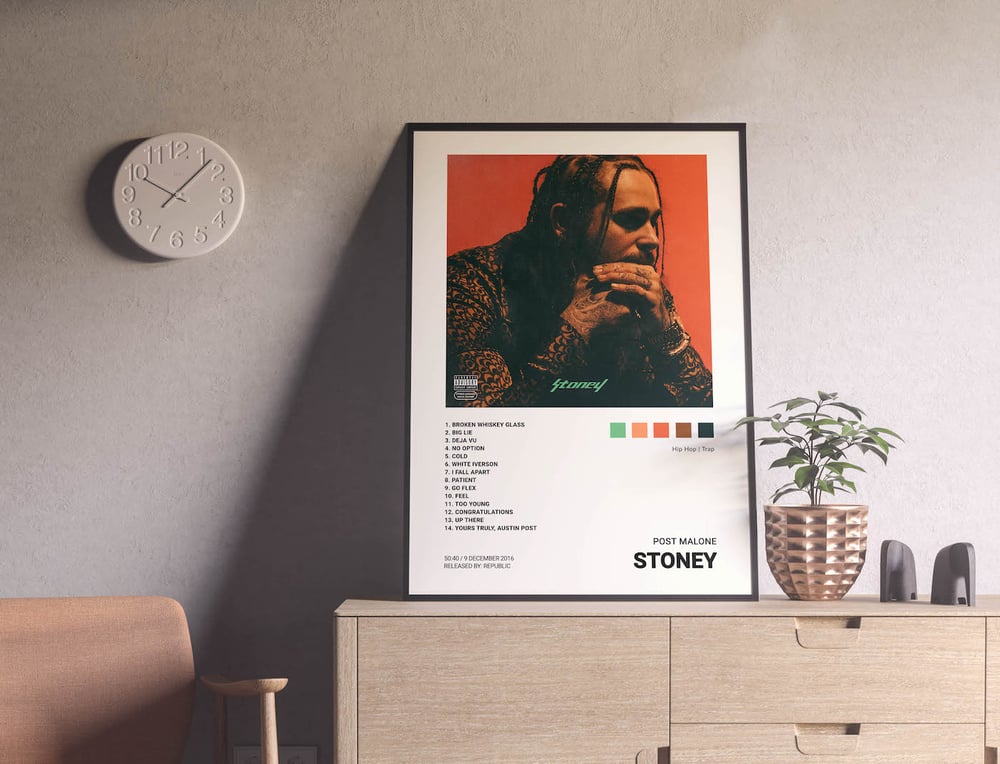 Post Malone - Stoney Album Cover Poster