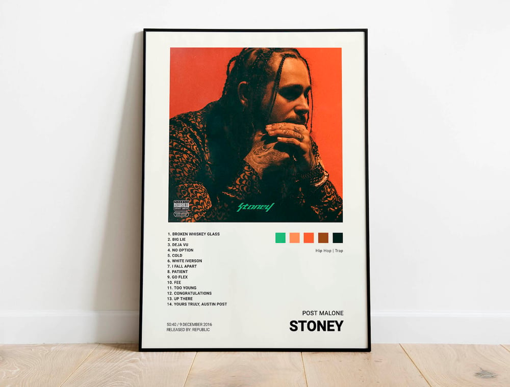 Post Malone - Stoney Album Cover Poster