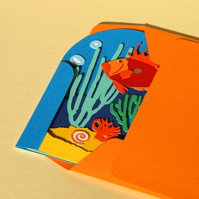 Carte pop-up La Grande Bleue