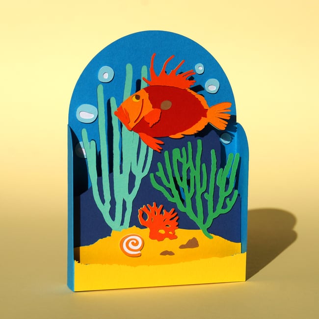 Carte pop-up La Grande Bleue