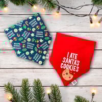 Image 1 of Official Cookie Taster / I Ate Santa’s Cookies REVERSIBLE bandana 