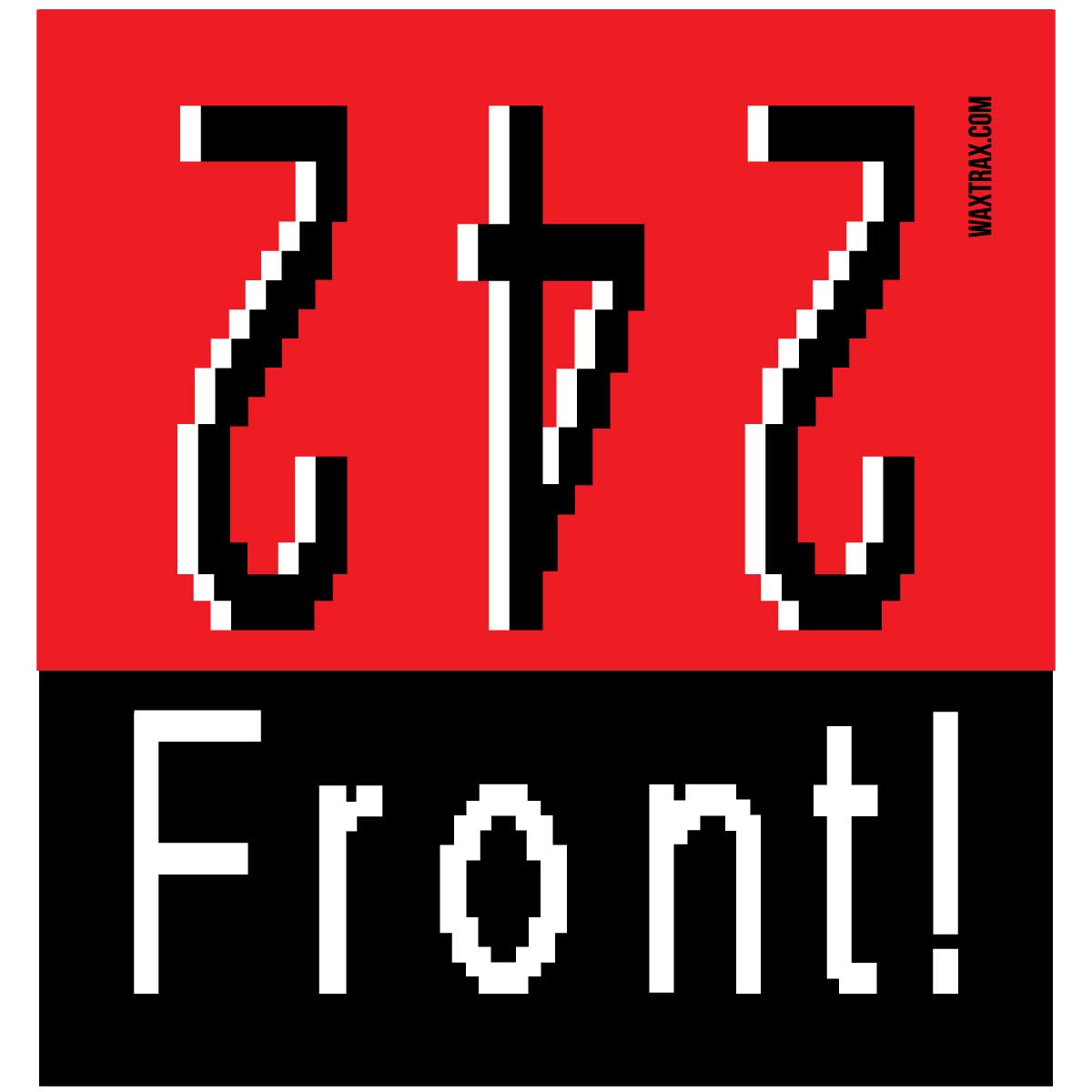 Front 242 sticker us tour wax trax records