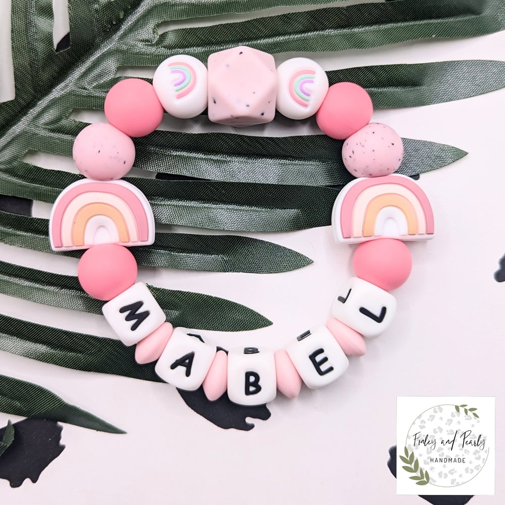 TEETHING RING: Rainbow Charm