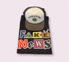 FAKE NEWS BLACK T-SHIRT WITH GREY MEDIA IS THE VIRUS HAT