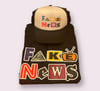 FAKE NEWS BLACK T-SHIRT WITH BLACK  FAKE NEWS HAT