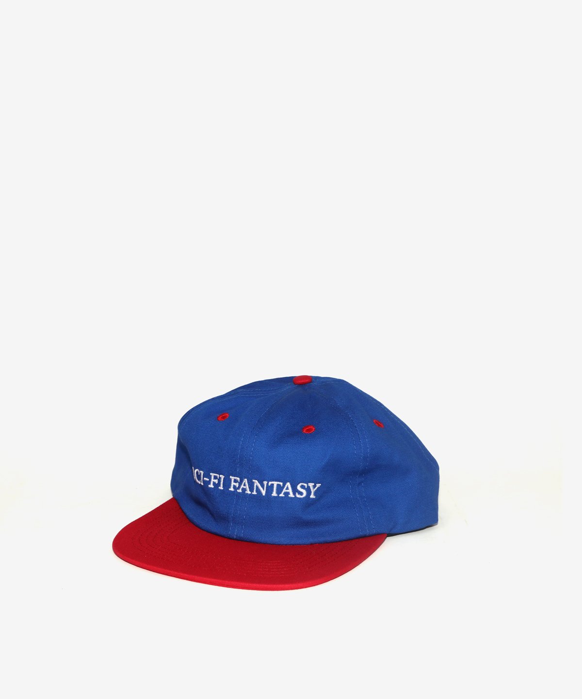 Image of SCI-FI FANTASY_FLAT LOGO HAT :::ROYAL/RED:::