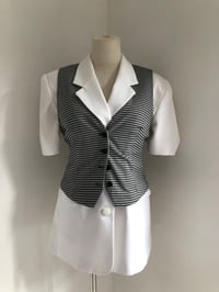 Image 2 of White Suit Dress with Dogtooth Waistcoat 