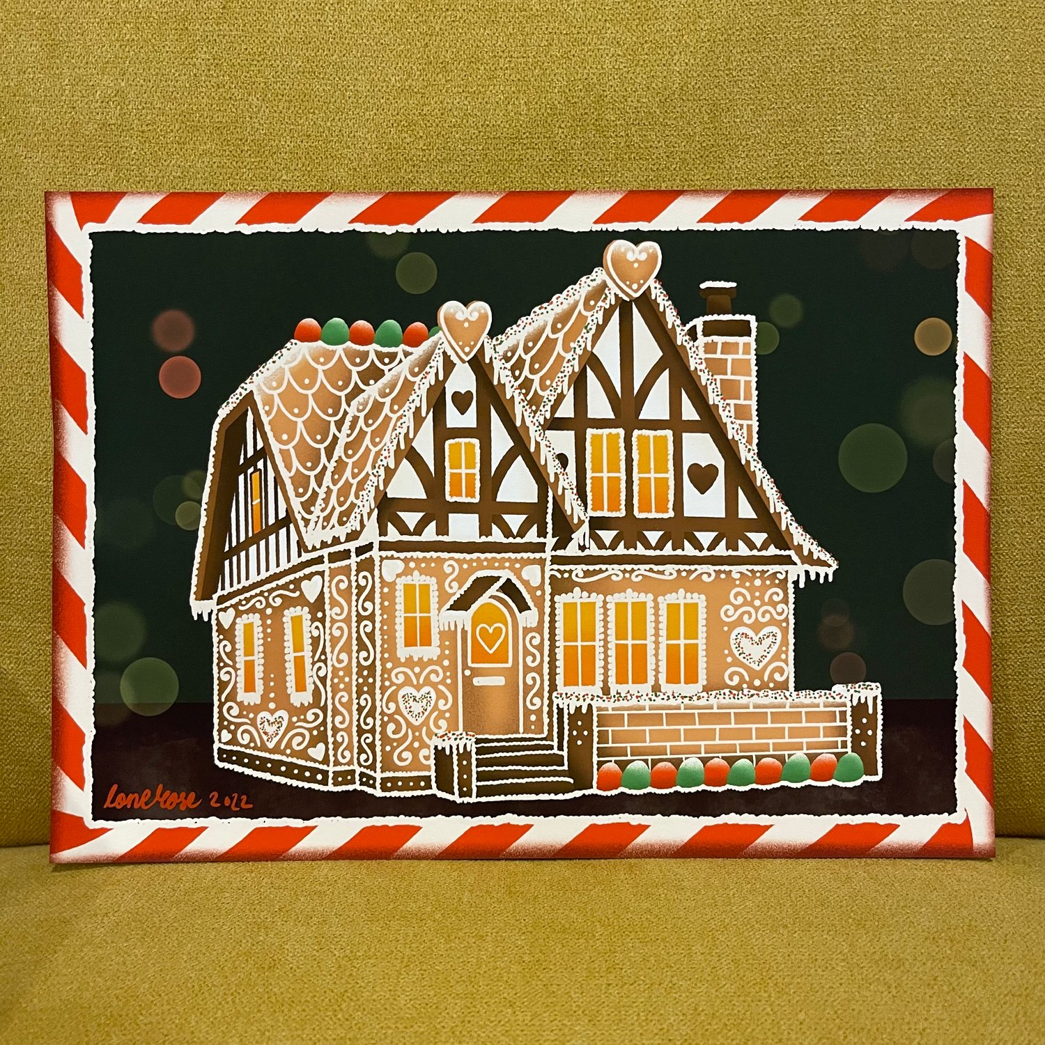 Image of Gingerbread house print