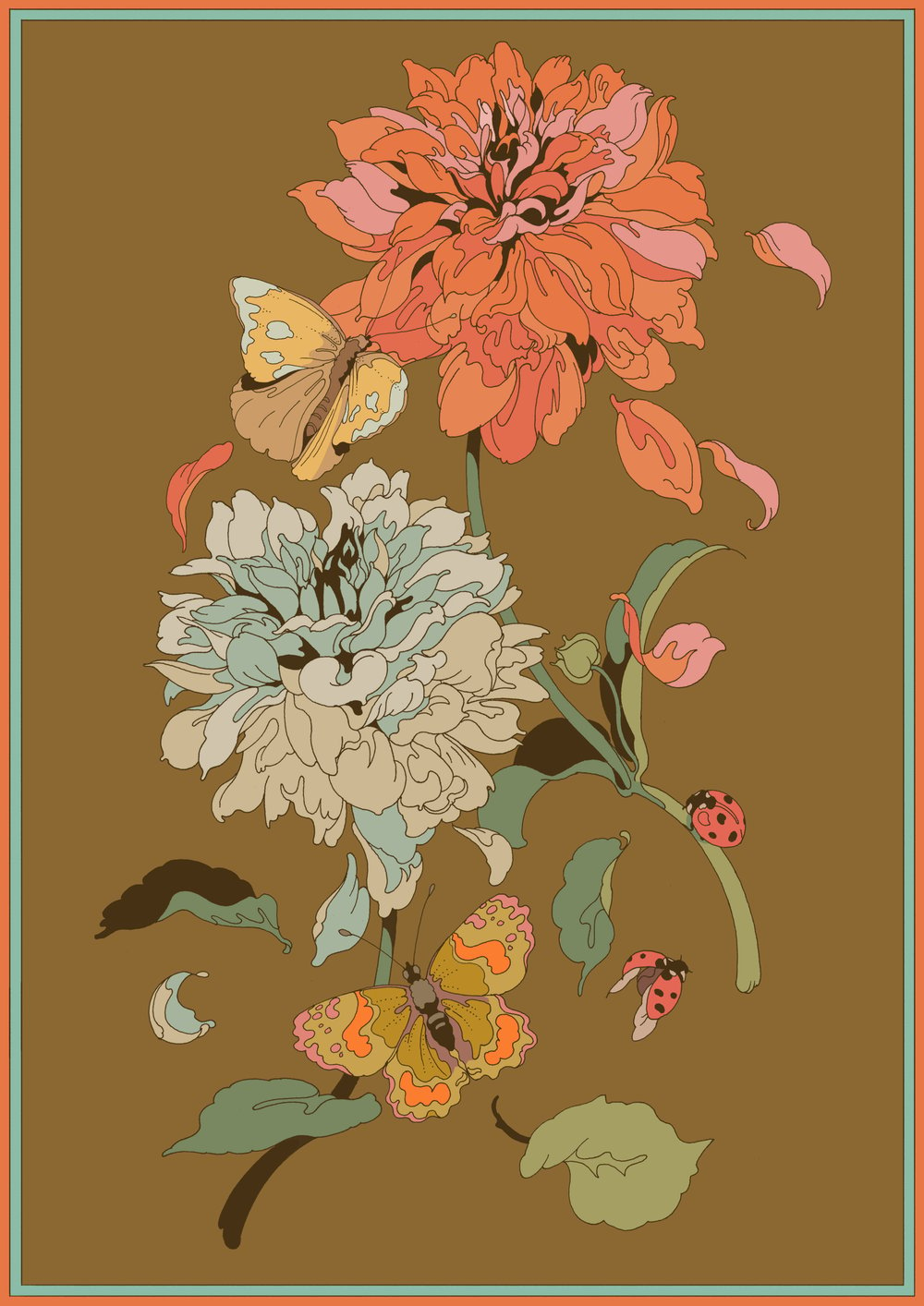 Image of Dahlias Print