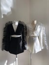 White Frill Two Piece Suit 