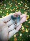 moss agate moon necklace