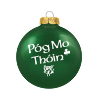 Image 2 of House of Pain ☘️ Póg Mo Thóin "Kiss My Ass" Glass Christmas Ornament by Danny Boy O'Connor.