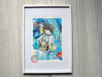 Image 1 of ORIGINAL PAINTING Tidus and Yuna watercolour portrait illustration