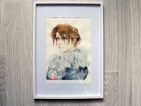 Image 1 of ORIGINAL PAINTING Squall FFVIII watercolour portrait