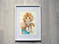 Image 1 of ORIGINAL PAINTING Zidane from FFIX watercolour portrait