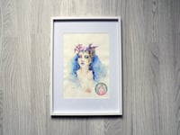 Image 1 of ORIGINAL PAINTING Edea FFVIII watercolour portrait