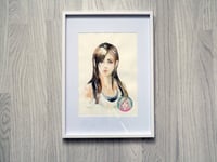 Image 1 of ORIGINAL PAINTING Watercolour portrait Tifa Lockhart FFVII