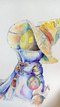 Image 2 of ORIGINAL PAINTING Vivi FFIX watercolour portrait