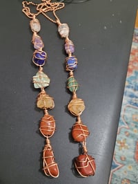 Image of 7 stone chakra necklace