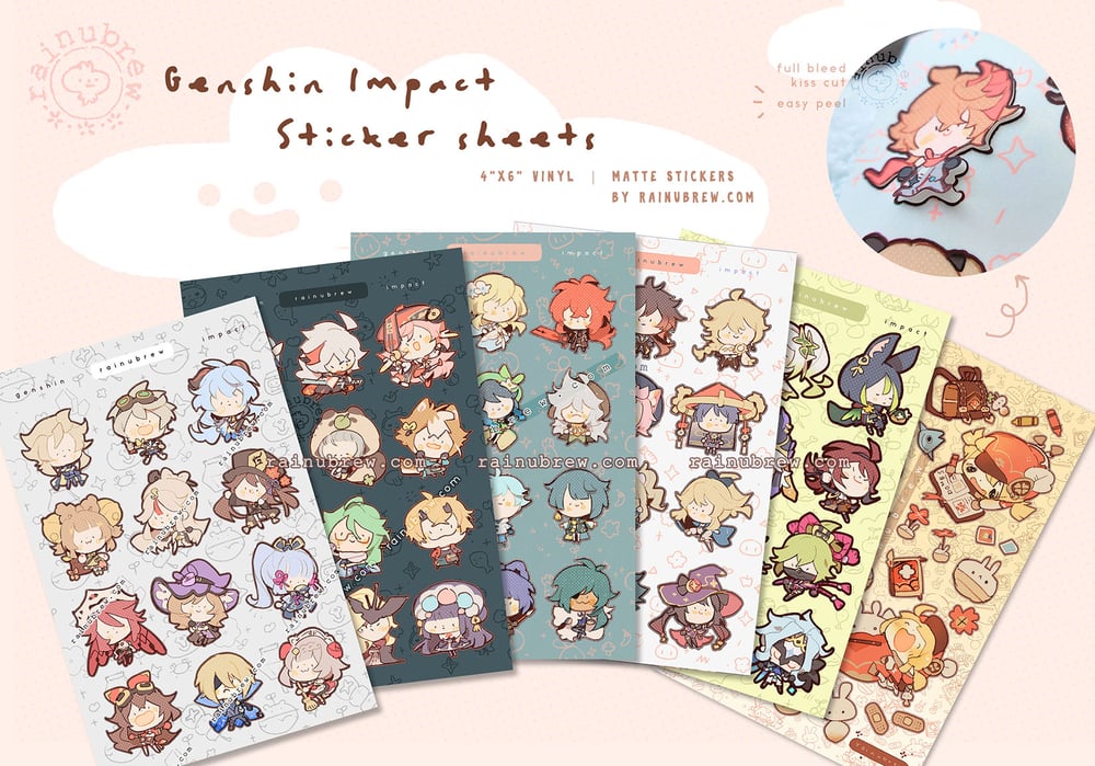 Image of Genshin Impact | 4"x6" Sticker Sheet