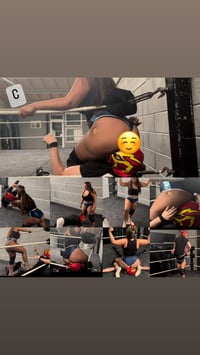 Nadia sapphire Vs Lucha boy (powerbombs, slams, stinkfaces)