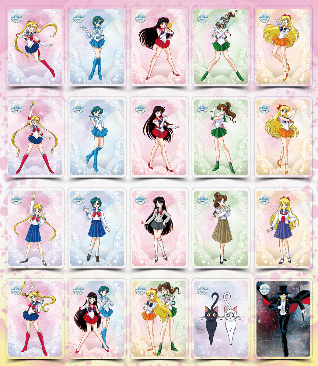 sailor moon holographic cards 1997 Prismatic You Pick Trading Card Singles #1-#72 No Cra — Vintage Sailor Moon Prism Holographic