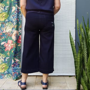 Image of Super stretch blue Linea 4/5 pants