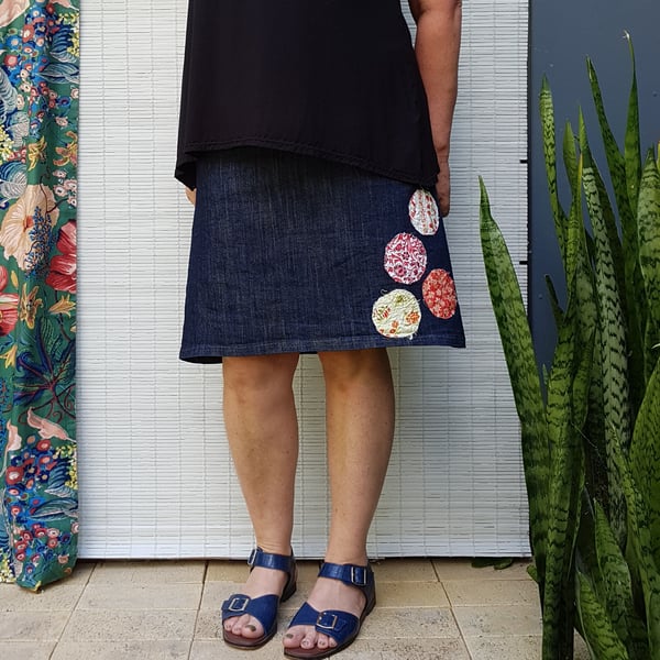 Image of Denim dot skirt