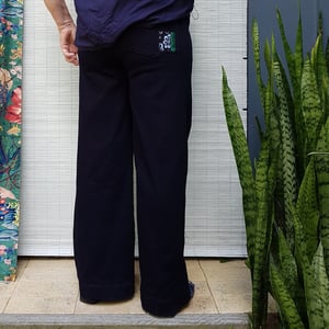 Image of Super stretch blue full length Linea pants