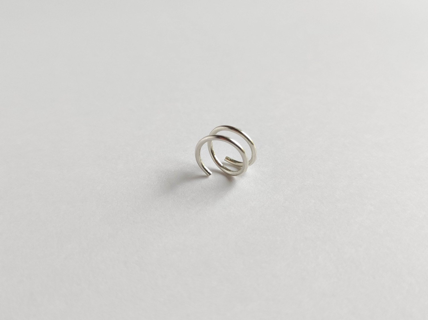 Image of Open Spiral Fake Double Hoop Earring